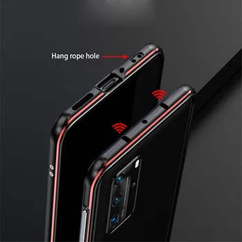 Pro Huawei P40 Pro Případ, Kovový Rám Double Barva Hliník Nárazníku Chránit Kryt pro Huawei P40 P40 Pro Případ