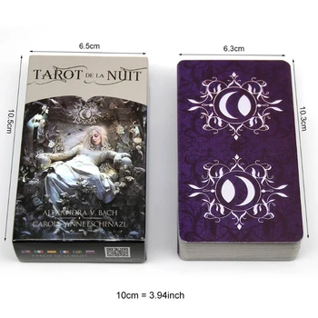 78 Balíček Karet Tarot De La Nuit Anglická Rodina Desková Hra Strana Oracle Karty, Astrologie, Věštění, Osud Karty