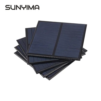SUNYIMA 5ks 6V 120mA Solární Panely Polykrystalické Křemíkové Solární Panel DIY Akumulátoru Nabíjení Modulu 80*80mm Mini Solární články