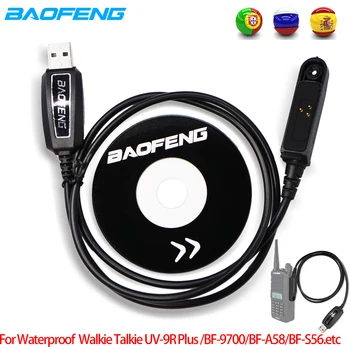 Původní Baofeng UV-9R Plus Programovací USB Datový Kabel CD s Ovladači Pro Baofeng UV9R Plus BF-9700 9rhp-58 S56 Vodotěsné CB Rádio