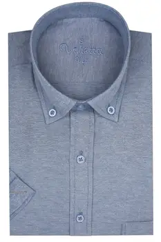 Krátký Rukáv Pánské tričko Pravidelné Bavlněné Košile Ležérní Šaty s Krátkým Rukávem Košile Twill Modrá Košile Pro Muže Oblečení Camisa S-XXXL