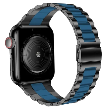 Nové pásky pro apple watch se série 6 5 4 kapely 44mm 40mm Modernizované Verze z Nerezové Oceli Náramek pro iwatch 3 42mm 38mm popruh