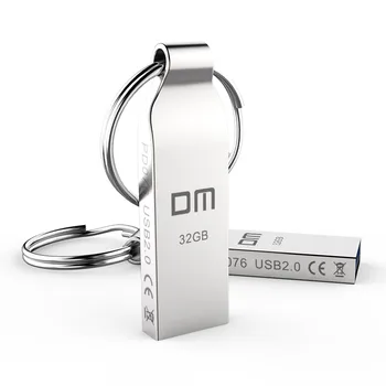 DM PD076 USB Flash Disk 32 GB Kovový Vodotěsný Pendrive USB Memory Stick pen Drive Skutečná Kapacita USB Flash disk U doprava Zdarma
