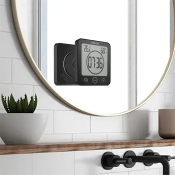 LCD Displej Vodotěsný Digitální Koupelna Nástěnné Hodiny Teplota Vlhkost Odpočítávání Času Funkce Umýt Sprchu, Závěsné Hodiny, Časovač