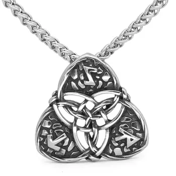 Nordic viking odin symbol runový amulet, talisman, amulet z nerezové oceli přívěsek náhrdelník pro muže