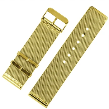 Hodinky Popruhy Pro Muže, Ženy Watchband z Nerezové Oceli Ok Band Spony 12 mm-24 mm Růžové zlato Stříbrné pásky Pro náramkové Hodinky Velkoobchod