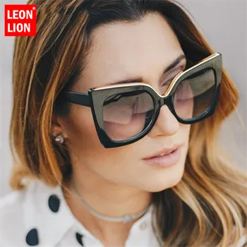 LeonLion 2021 Módní Náměstí sluneční Brýle, Ženy, Luxusní Vintage Značka Designer Brýle Retro Zrcadlo Oculos De Sol Feminino UV400