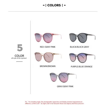 DENISA UV400 Polarizované sluneční Brýle, Kulatý Nadrozměrných sluneční Brýle, Ženy 2019 Vintage Řidičské Brýle Sluneční Brýle Pro Ženy G29904
