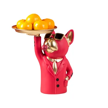 Nordic Cool Bulldog Figurka Úložný Box Bytové Dekorace, Doplňky Pryskyřice Umění, Socha, Ornament Miniaturní Figurky Home Decor