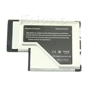 2 Dual Port USB 3.0 HUB Express Karta ExpressCard Skryté 54 mm Adaptér pro Notebook