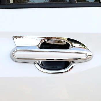 Uhlíkových Vláken Vytisknout Pro Toyota Rav4 RAV 4 2019 2020 Vnější Straně kliky Dveří Kryt Tvarování Chrome Dveře Mísy Obložení Rámu Rámeček