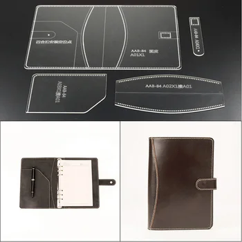 Akrylové Šablony 1Set Notebook set Kůže Šablona, Model, ruční práce Kůže Řemeslo Šití Vzor Nářadí 16*23*2 cm