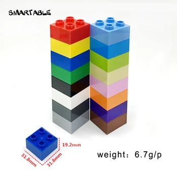 Smartable Velké Cihly 2x2 Stavební Bloky, Díly Kompatibilní s Duplo Kreativní Hračky Pro Děti Nízkého Věku, Dárek 20ks/Set