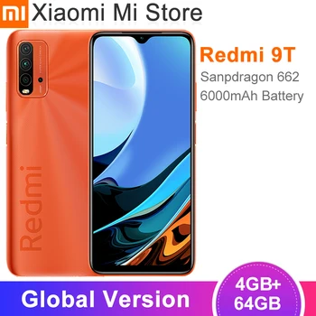 Globální Verze Xiaomi Redmi 9T Smartphone se 4 GB RAM 64 GB ROM Snapdragon 662 CPU 48MP Zadní Kamera 6000mAh Baterie Bluetooth 5.0