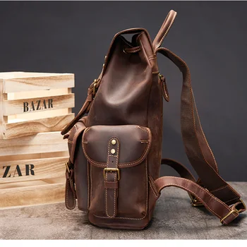 AETOO Vintage kožená taška přes rameno, ultra-velké ruční multi-účel batoh, vedoucí kožené pánské trend cestovní taška
