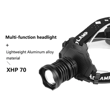 XHP90.2 led světlomet světlomet Zoom usb high power led hlavu svítilny pochodeň 18650 baterie USB nabíjecí xhp70 světlo rybaření