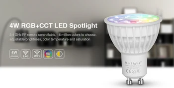 Stmívatelné LED Lampa Světlo RGB+Teplá Bílá+Bílá (RGB+SCS) Reflektor Krytý Obývací Pokoj MiLight AC86-265V 4W LED Žárovky GU10