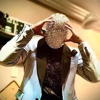 Nýt Maska na Obličej Noční Klub Ježek Helmu Trn DJ Taneční Masky Módní Kostýmy pro Muže, Ženy, Maškarní Hudební Party Rekvizity