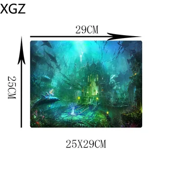 XGZ Fantasy Podmořský Svět Velká Podložka pod myš Herní Klávesnice Pc Pad Non-slip Black Zámek Přírodního Kaučuku Gaming Pro DOTA2