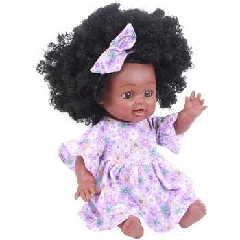 Black African American Girl Panenky Hrát Panenky Realistické 35cm Dítě Hrát Panenky, Hračky Pro Děti, Narozeninové Party Panenky Dítě Dárek Meninas
