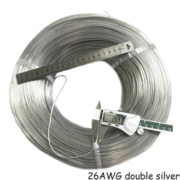 10m/30m 2póly 26AWG 0.15 Sqaure UL2468 Prodlužovací Kabel použít pro LED OD 2,6 mm Strip Pásku Řetězec Připojení na Elektrický Drát, Zlato, Stříbro