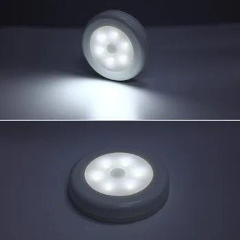 SOLLED LED Infračervený PIR Snímač Pohybu Baterie Powered 6 led Noční Světlo Bezdrátový Detektor Nástěnná Lampa pro Skříň Skříň