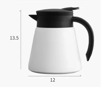 Kávové konvice Double-vrstva Vakuová Láhev na Vodu z Nerezové Oceli Evropská Jednoduché Lisování-typ Termosky Konvice 600 ML/800 ML