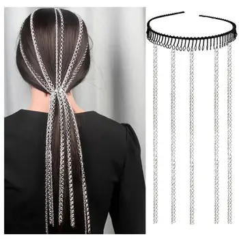 Populární Hairbands Vlasy Řetězce Ženy Vlasy Příslušenství, Slitina Zub Hliníkové Chaine Trend Atmosférických Osmi-Znakový Řetězec Střapcem