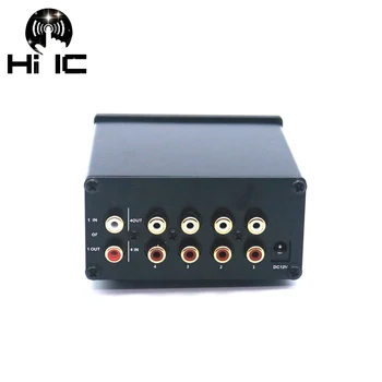 4 Vstup 1 Výstup/ 1 Vstup 4 Výstup, obousměrné Audio Signálu Přepínač Přepínač Splitter Volič Box Zvuk s RCA AC100V-240V