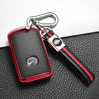 Auto Klíč Pouzdro Pro Mazda 3 Alexa CX4 CX8 CX5 2019 2020 3Button Smart Remote Klíč od Auta Příslušenství Držák Shell Kůže