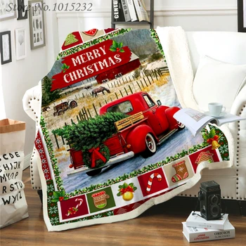 Veselé Vánoce Legrační Znak, Deku 3D Tisk Sherpa Deku na Postel, bytového Textilu Snový Styl 04