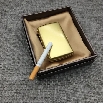 2018 Nové Módní Styl Mužské Pocket 12 Tabatěrka Krabice Čistá Měď Klasické Mosazné Malých Krabičkách Cigaret Držitelé Kouření Krabice