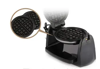 Domácí Rotující Waffle Maker, Multi-funkce Automatické Dvojité Topení Baker Elektrická Pečící Pánev Vafle Dělat Stroj