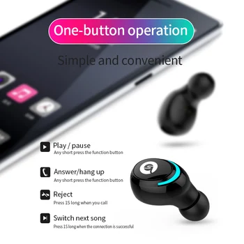 Bluetooth 5.0 Bezdrátové Sluchátka TWS V Ear Sluchátka Handsfree Sluchátka Sluchátka Sportovní Sluchátka Sluchátka S Mic Pro Telefon