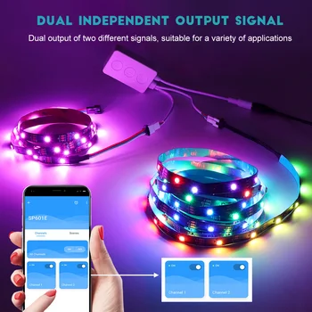 Sen barva WS2811 LED Strip Kit Bluetooth Ovladač RGB Led Strip Light Music Sync 5050 Adresovatelné Digitální LED pásky Podsvícení