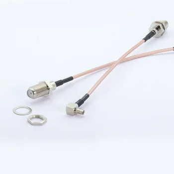 10pcs/lot F Samice Jack do TS9 Male pravý Úhel Konektor Pigtail Kabel Prodlužovací Kabel RG316 15 CM/50 CM/100 CM