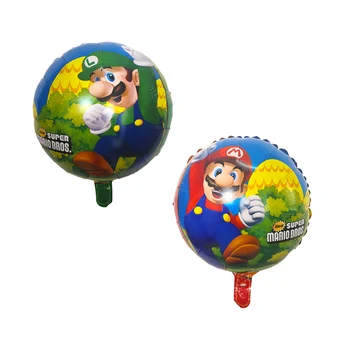 50ks Super Mario Balónky Film Hra Fanoušci Fólie Heliový Balon Karikatura Mylar Air Globos Baby Sprcha Narozeninové Party Dekorace