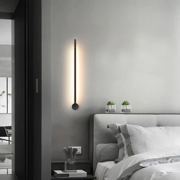 Morden minimalistický dlouhé noční nástěnné svítidlo LED zrcadlo světlo pozadí stěny chodby lamp creative home decor art wall lights