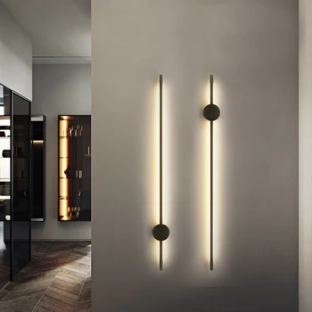 Morden minimalistický dlouhé noční nástěnné svítidlo LED zrcadlo světlo pozadí stěny chodby lamp creative home decor art wall lights