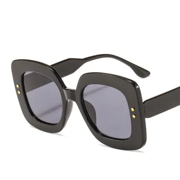 Klasické Retro Náměstí sluneční Brýle, Ženy, Velký Rám Značky Návrhář Ženy Brýle Luxusní Gradient Ženské Brýle Oculos de sol UV400