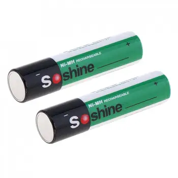 2ks Soshine Ni-MH AAA Baterie 1100mAh Dobíjecí Baterie + Přenosný Box na Baterie pro Budík Bezdrátová Myš Hry Zvládnout
