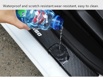 4ks Car Styling Dveře, Parapety Uhlíkových Vláken Nálepka Anti Scratch Oděru Pedálu Ochranné Dekorace Doplňky Pro Honda Civic