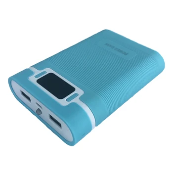 Dual USB LCD Anti-reverzní Portable Power Bank Box 4x 18650 DIY Display Baterie Nabíječka 5V 2A Powerbank Případě S LED Svítilna