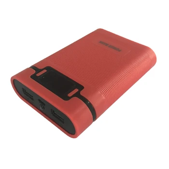 Dual USB LCD Anti-reverzní Portable Power Bank Box 4x 18650 DIY Display Baterie Nabíječka 5V 2A Powerbank Případě S LED Svítilna