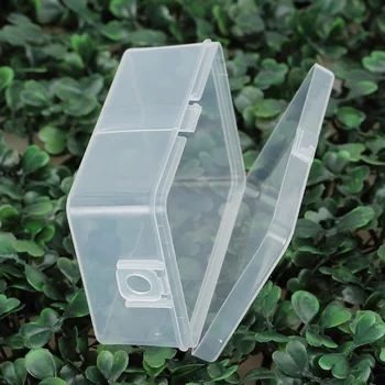50ks obdélníkový transparentní plastový box PP materiálu, Skladování Sbírky Kontejner Box Případě může být háček