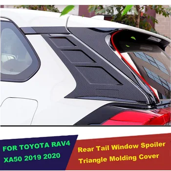 Uhlíkových Vláken Vnější Zadní Okno, Spoiler Trojúhelník Výlisek Kryt Kit Lišta Příslušenství Vhodné Pro Toyota RAV4 RAV 4 2019 2020