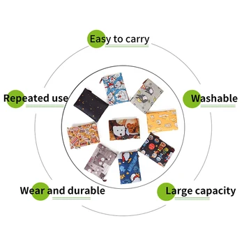 Skládací Nákupní Taška Eco-friendly Opakovaně použitelné Přenosné Rameno Kabelka pro Cestování s Potravinami Módní Pocket Tote Tašky