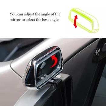 2ks Auto Zrcadlo Blind Spot Zrcadlo Nastavitelný Široký Úhel Konvexní Straně Náměstí Blindspot Zpětná Parkovací Zrcátko Auto Příslušenství