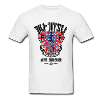 Nové Tričko Muži Jiu Jitsu Logo T Košile Pro Muže 2018 Hip Hop Taekwondo T-Shirt Zbrusu Nové Tričko Judo Česaná Bavlna