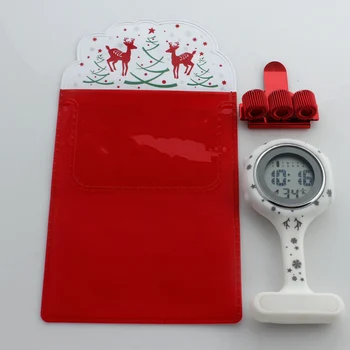 2019 sestra hodinky digitální silikonové lékařské hodinky fob brož sledovat zdravotní sestra lékař s klipem dropshipping Veselé Vánoce